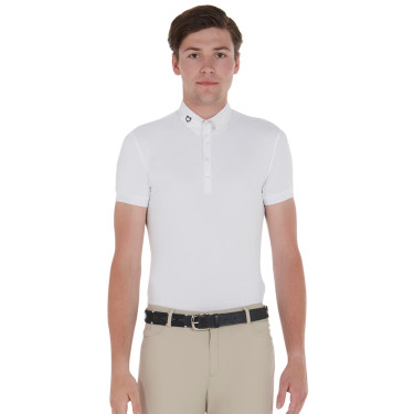 Leren riem met zwarte en witte borduursels Equestro Zwart