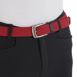 Ceinture élastique motif croisé Equestro Bordeaux Ceinture élastique motif croisé Equestro Bordeaux