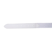 Elastische leren riem met Equestro-logogesp Zilver / zwart