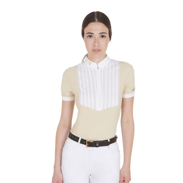 Engelse leren riem met eggbutt Equestro Bruin / goud