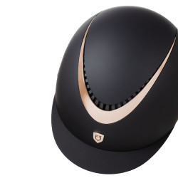 Unisex helm met glanzend frame Galaxy Equestro Zwart / glanzend roségoud