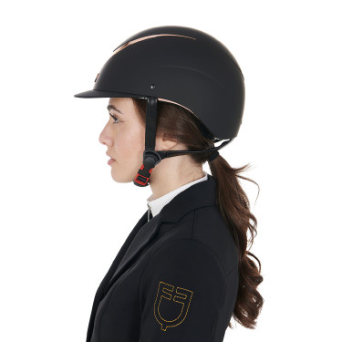 Unisex helm met glanzend frame Galaxy Equestro Zwart / glanzend roségoud