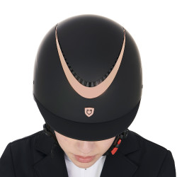 Unisex helm met glanzend frame Galaxy Equestro Zwart / glanzend roségoud