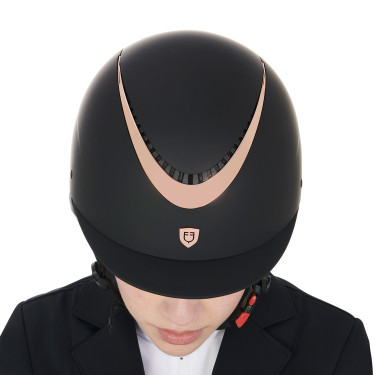Unisex helm met glanzend frame Galaxy Equestro Zwart / glanzend roségoud