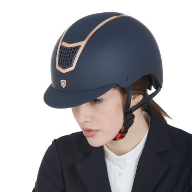 Ultralichte helm met gepolijst frame Eclipse Equestro Marine / roségoud Marineblauw