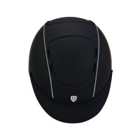 Phantom-helm met frontaal logo en leren inzetstukken van Equestro Marine Marineblauw Phantom-helm met frontaal logo en leren inzetstukken van Equestro Marine Marineblauw