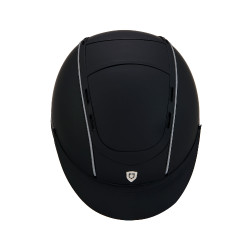 Phantom-helm met frontaal logo en leren inzetstukken van Equestro Phantom-helm met frontaal logo en leren inzetstukken van Equestro