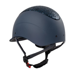 Dameshelm Galaxy met smalle vizier en strass Equestro Marine / glanzend marine Blauw