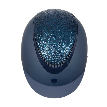 Dameshelm Galaxy met smalle vizier en strass Equestro Marine / glanzend marine Blauw