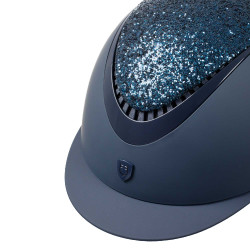 Dameshelm Galaxy met smalle vizier en strass Equestro Marine / glanzend marine Blauw