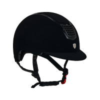 Eclipse fluwelen unie helm (3 vullingen) Equestro Zwart / roségoud