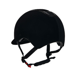 Eclipse fluwelen unie helm (3 vullingen) Equestro Zwart / zwart