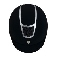Eclipse fluwelen unie helm (3 vullingen) Equestro Zwart / roségoud
