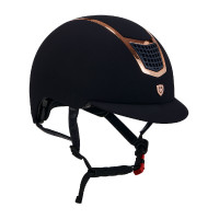 Eclipse fluwelen unie helm (3 vullingen) Equestro Marine / roségoud Marineblauw