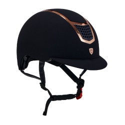 Eclipse fluwelen unie helm (3 vullingen) Equestro Marine / roségoud Marineblauw