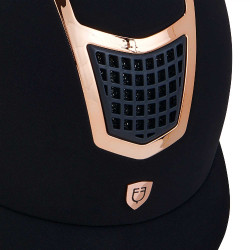 Eclipse fluwelen unie helm (3 vullingen) Equestro Marine / roségoud Marineblauw