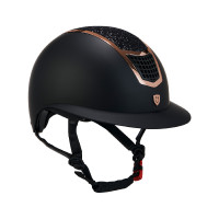 Eclipse-helm met strass en brede klep (3 voeringen) Equestro Zwart / zilver
