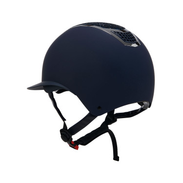 Eclipse-helm met strass en brede klep (3 voeringen) Equestro Marine / zilver Eclipse-helm met strass en brede klep (3 voeringen) Equestro Marine / zilver