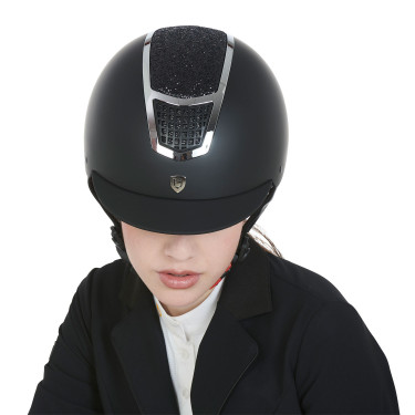 Eclipse-helm met strass Equestro Zwart / zilver