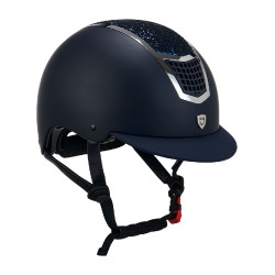 Eclipse-helm met strass Equestro Marine / zilver Blauw