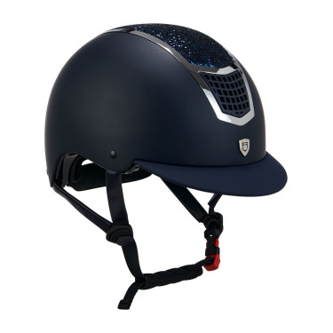 Eclipse-helm met strass Equestro Marine / zilver Blauw