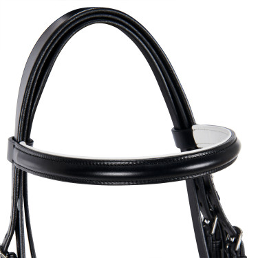 Glad in glad leer dressuur Dressage+ Equestro Zwart Glad in glad leer dressuur Dressage+ Equestro Zwart