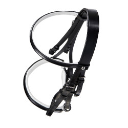Glad in glad leer dressuur Dressage+ Equestro Zwart Glad in glad leer dressuur Dressage+ Equestro Zwart