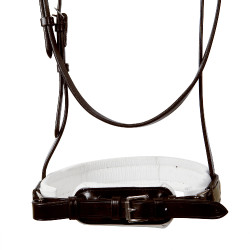 Glattes Leder-Dressurzaumzeug Dressage+ Equestro Donkerbruin