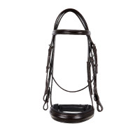 Leren dressuurhoofdstel Dressage Equestro Donkerbruin Leren dressuurhoofdstel Dressage Equestro Donkerbruin