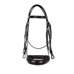 Leren dressuurhoofdstel Dressage Equestro Donkerbruin