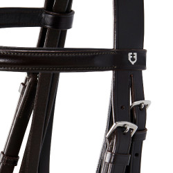 Leren dressuurhoofdstel Dressage Equestro Donkerbruin