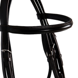 Leren dressuurhoofdstel Dressage Equestro Donkerbruin