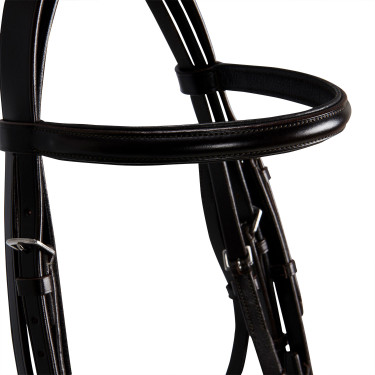 Leren dressuurhoofdstel Dressage Equestro Donkerbruin