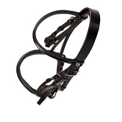 Leren dressuurhoofdstel Dressage Equestro Donkerbruin