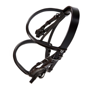 Leren dressuurhoofdstel Dressage Equestro Donkerbruin