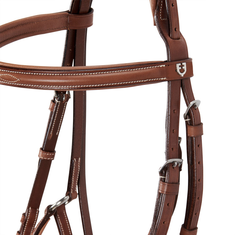 Hoofdstel met Mexicaanse neusriem en synthetisch schapenvacht Equestro Hoofdstel met Mexicaanse neusriem en synthetisch schapenvacht Equestro