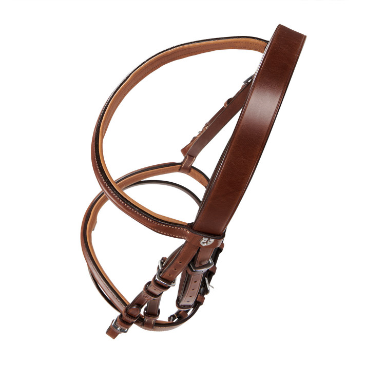 Engelse lederen hoofdstel met contrasterende stiksels Stitched Equestro Engelse lederen hoofdstel met contrasterende stiksels Stitched Equestro