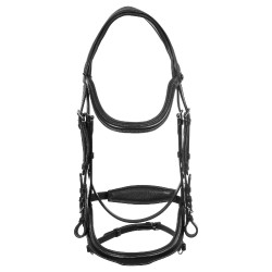 Anatomisch hoofdstel met contrasterende stiksels Micklem Equestro Anatomisch hoofdstel met contrasterende stiksels Micklem Equestro