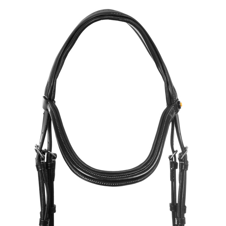 Anatomisch hoofdstel met contrasterende stiksels Micklem Equestro Anatomisch hoofdstel met contrasterende stiksels Micklem Equestro