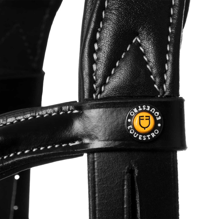 Anatomisch hoofdstel met contrasterende stiksels Micklem Equestro Anatomisch hoofdstel met contrasterende stiksels Micklem Equestro