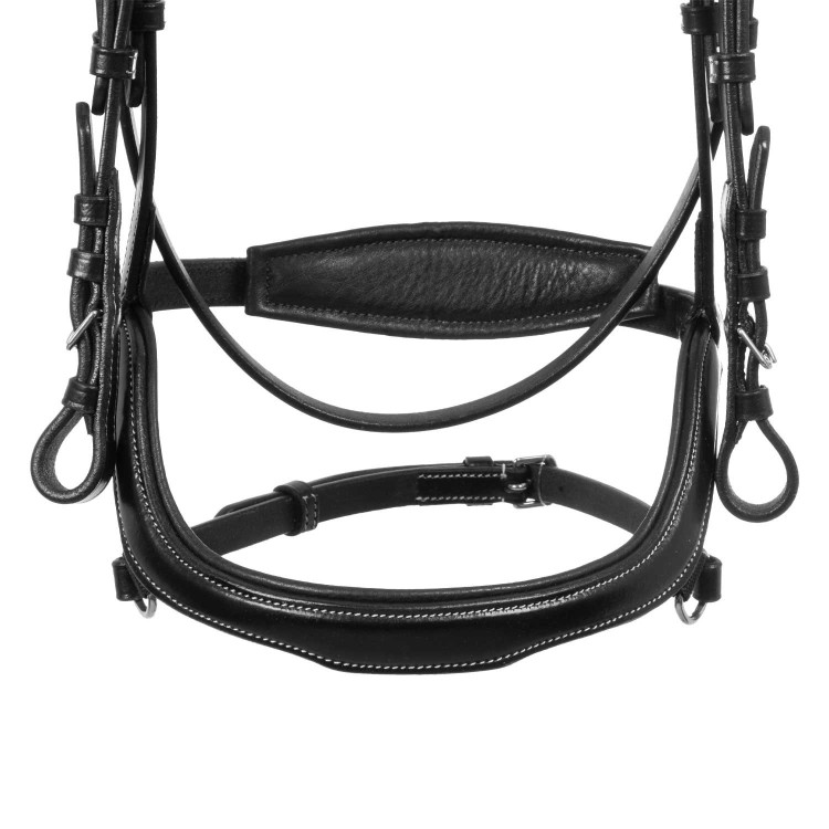 Anatomisch hoofdstel met contrasterende stiksels Micklem Equestro Anatomisch hoofdstel met contrasterende stiksels Micklem Equestro