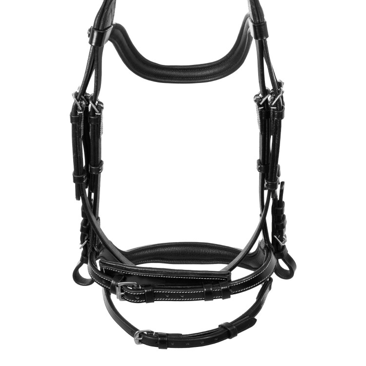 Anatomisch hoofdstel met contrasterende stiksels Micklem Equestro Anatomisch hoofdstel met contrasterende stiksels Micklem Equestro