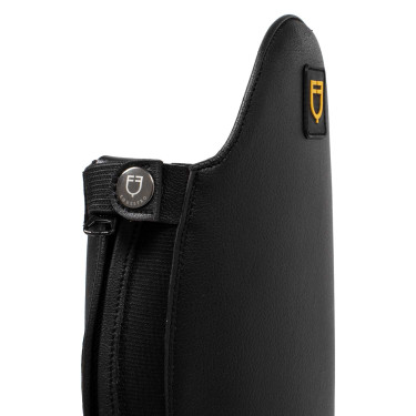 Kinderlaarzen van gecoate microvezel Equestro Zwart