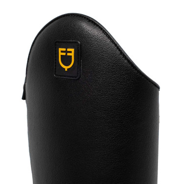 Kinderlaarzen van gecoate microvezel Equestro Zwart