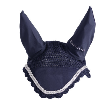 Gebreide oornetje met Cordura Equestro Marine Marineblauw