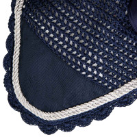 Gebreide oornetje met Cordura Equestro Marine Marineblauw