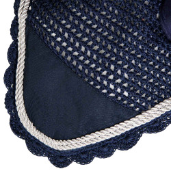 Gebreide oornetje met Cordura Equestro Marine Marineblauw
