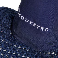 Gebreide oornetje met Cordura Equestro Marine Marineblauw