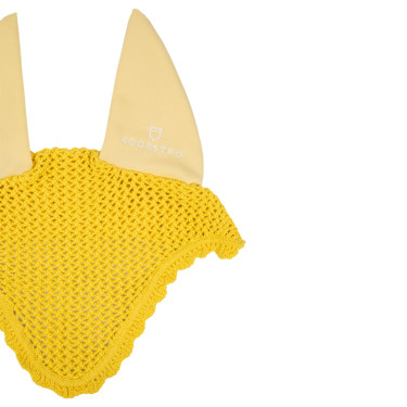 Anti-vliegennet pony in katoen met elastische oren Equestro Geel