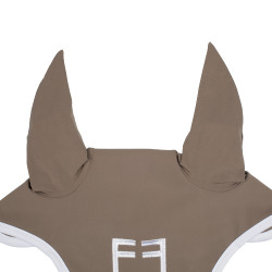 Vliegenmasker in technische stof White Line Edition Equestro Walnoot Bruin Vliegenmasker in technische stof White Line Edition Equestro Walnoot Bruin